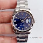  Grade 1A Rolex Datejust 36mm Watch Stainless Steel Blue Diamond Dial Rolex Wrist